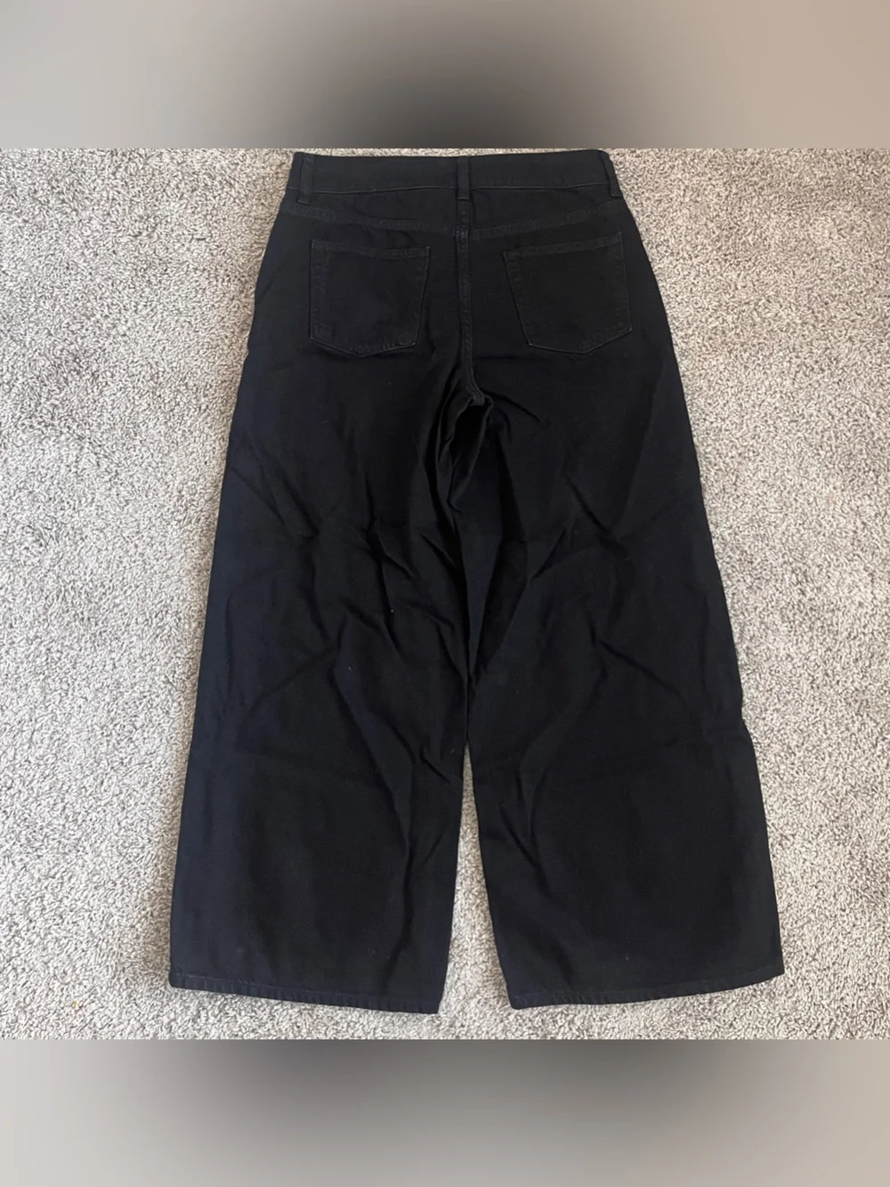 GAP Baggy Mid Rise‎ Wide Leg Jeans Black Denim Size 30/10R Y2K Skater